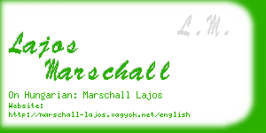 lajos marschall business card